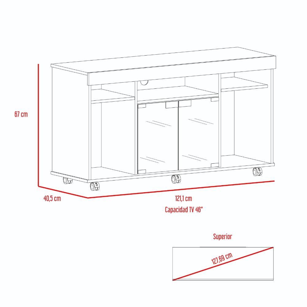 Mesa Para Tv Vermon Wengue para 46"