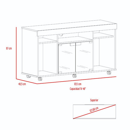 Mesa Para Tv Vermon Wengue para 46"