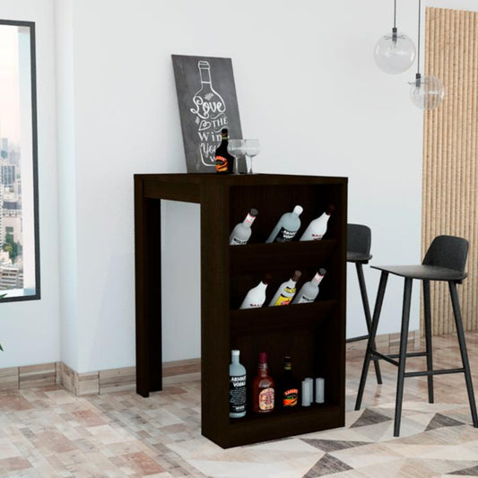 Mesa Bar Zandori, Wengue, con Amplia Superficie