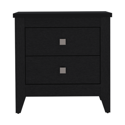 Mesa de Noche Dalot, Wengue, con Cajones y Diseño Moderno ZF - VIRTUAL MUEBLES