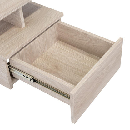 Mesa de Noche Flotante Velador Ceniza