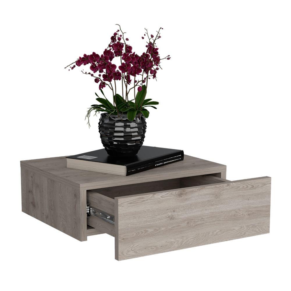 Mesa de Noche Flotante Milano Ceniza