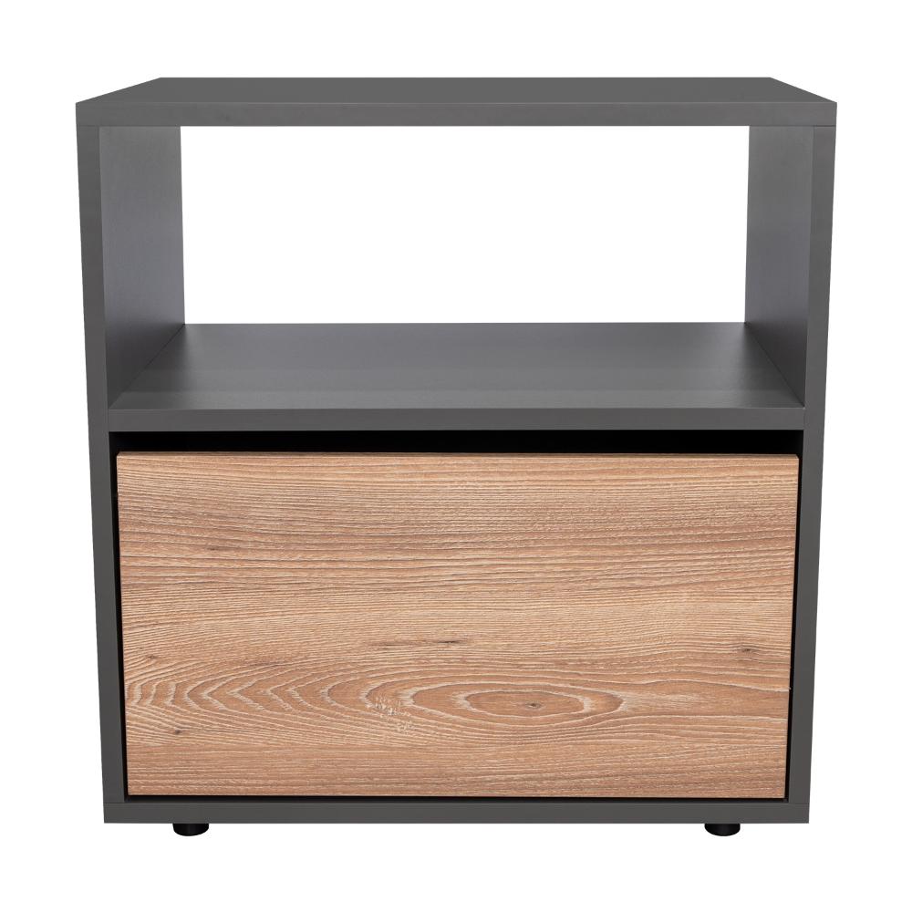 Mesa de noche Galanto Plomo Miel