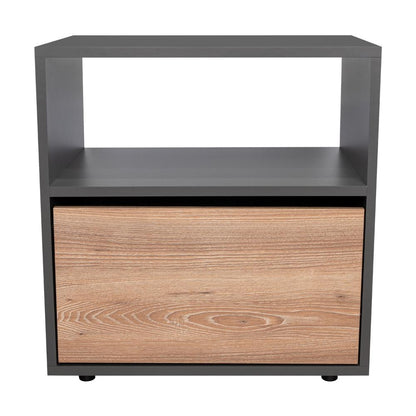 Mesa de noche Galanto Plomo Miel