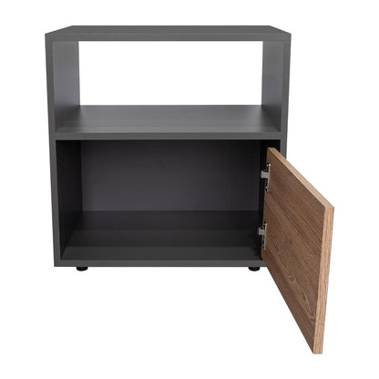 Mesa de noche Galanto Plomo Miel