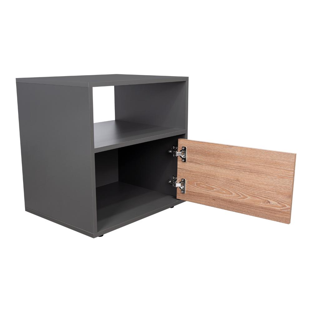 Mesa de noche Galanto Plomo Miel