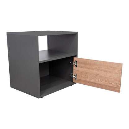 Mesa de noche Galanto Plomo Miel