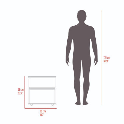 Mesa de noche Galanto Plomo Miel