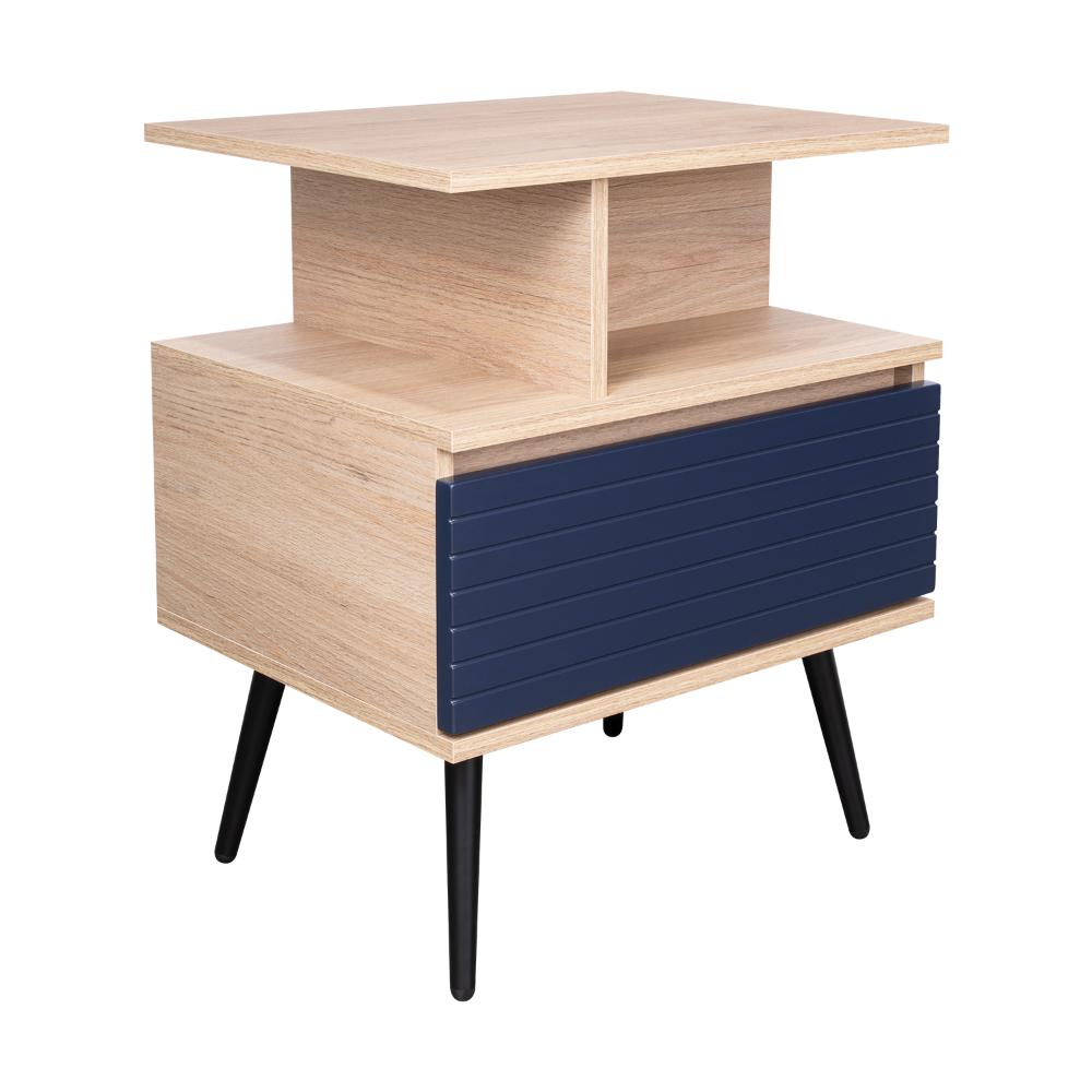 Nochero Nevis 1Cajon  Rovere Azul Navy