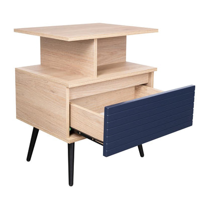 Nochero Nevis 1Cajon  Rovere Azul Navy