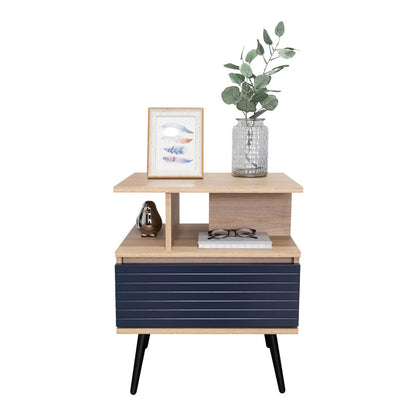 Nochero Nevis 1Cajon  Rovere Azul Navy