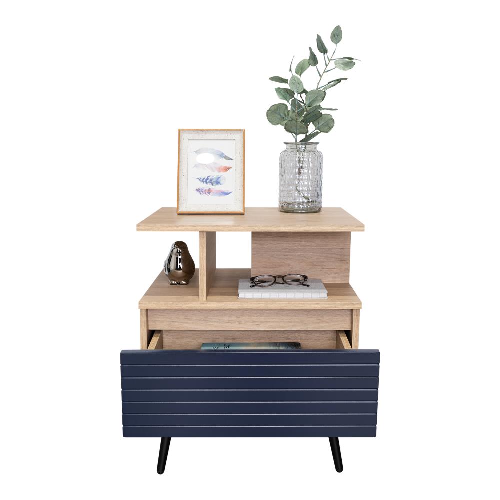 Nochero Nevis 1Cajon  Rovere Azul Navy