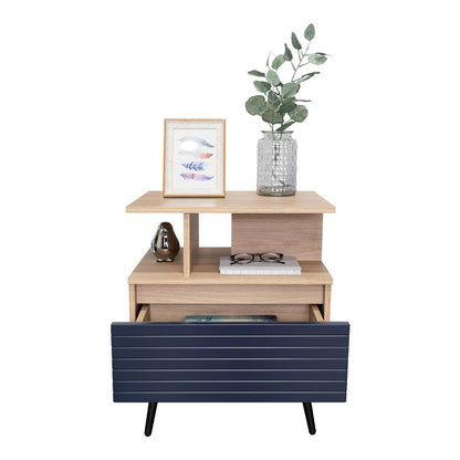Nochero Nevis 1Cajon  Rovere Azul Navy
