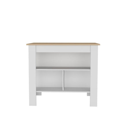 Barra de Cocina Ferrani Rovere y Blanco