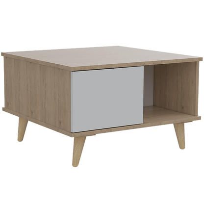 Mesa de Centro Bruno color Beige y Blanco para Sala.