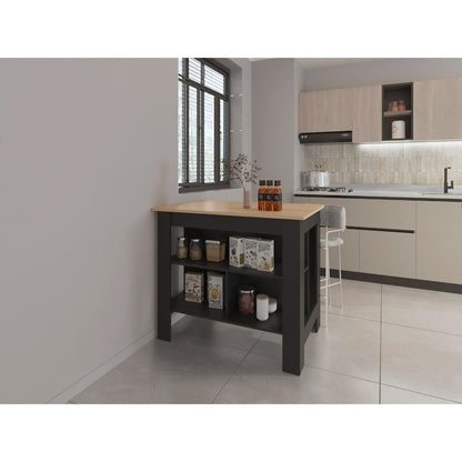 Barra de Cocina Ferrani Rovere y Wengue
