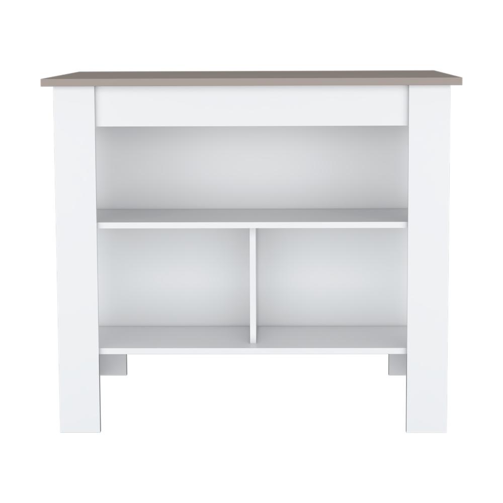 Barra de Cocina Ferrani Rovere y Blanco
