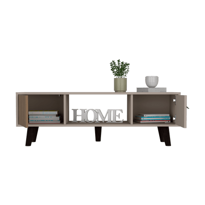 Mesa de Centro Mirabella, Cocoa, con un Cajón y Dos Puertas Batientes - VIRTUAL MUEBLES
