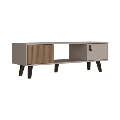 Mesa de Centro Mirabella, Cocoa, con un Cajón y Dos Puertas Batientes - VIRTUAL MUEBLES