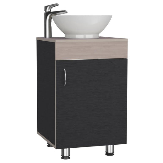 Mueble Lavamanos Coralyn, Wengue y Nacar, con Amplio Espacio de Almacenamiento - VIRTUAL MUEBLES