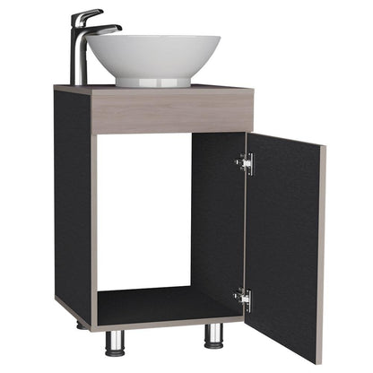 Mueble Lavamanos Coralyn, Wengue y Nacar, con Amplio Espacio de Almacenamiento - VIRTUAL MUEBLES