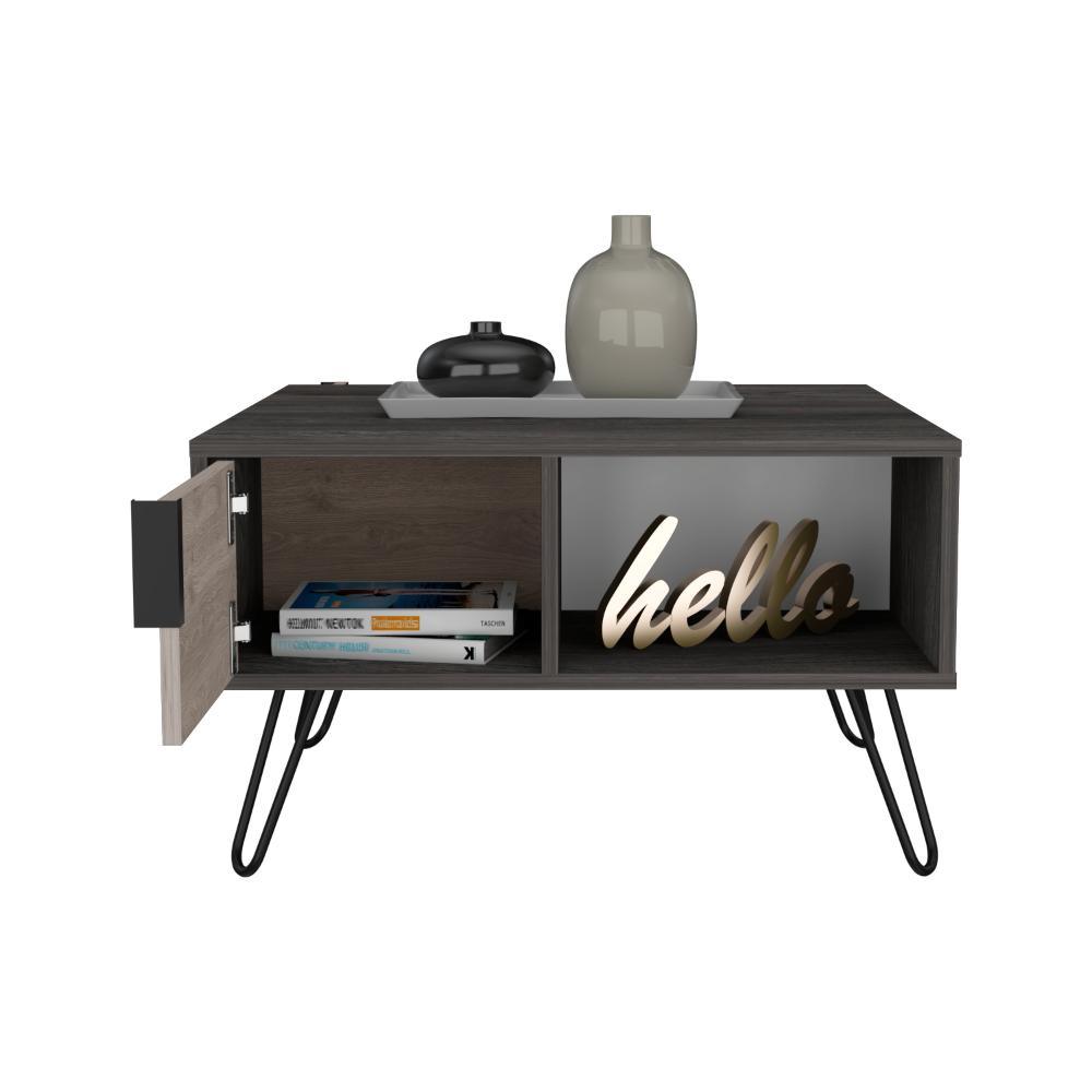 Mesa de Centro Borealis Blanco y Ceniza