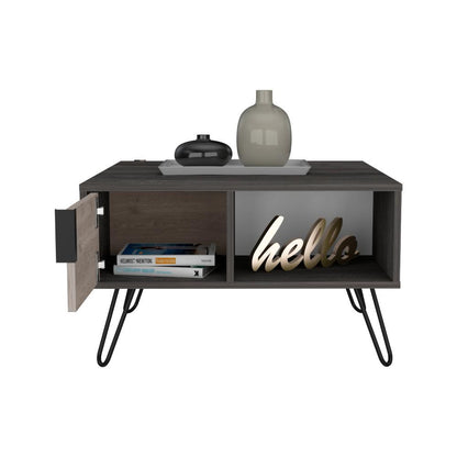Mesa de Centro Borealis Blanco y Ceniza