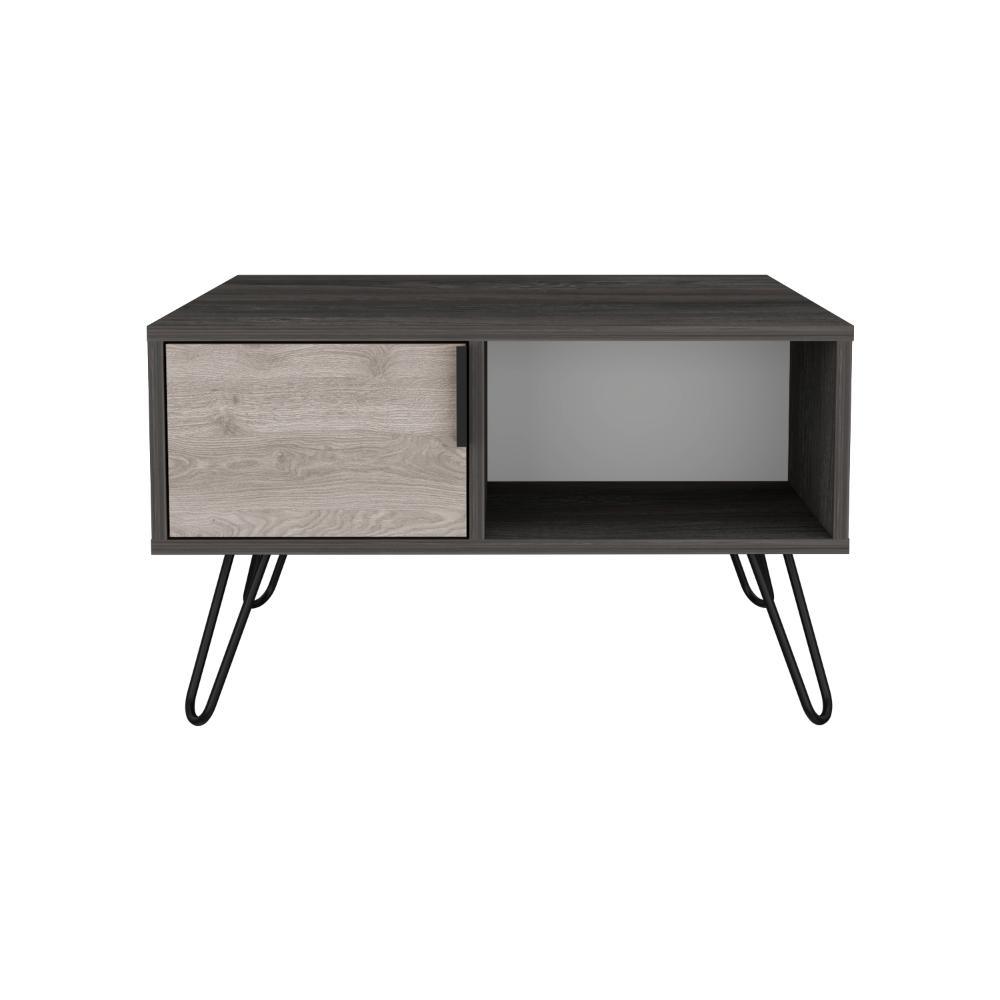 Mesa de Centro Borealis Blanco y Ceniza