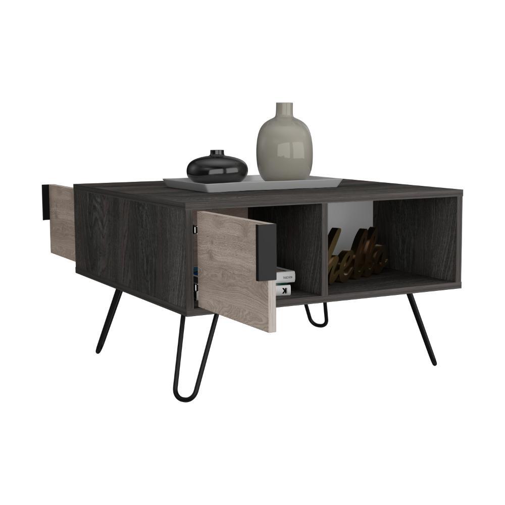 Mesa de Centro Borealis Blanco y Ceniza