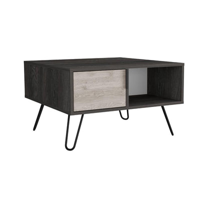 Mesa de Centro Borealis Blanco y Ceniza