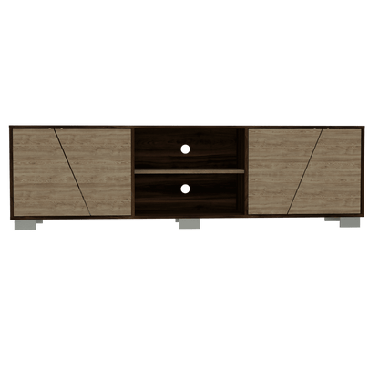 Mesa Para Tv Orus color Miel Y Caoba Para Sala.