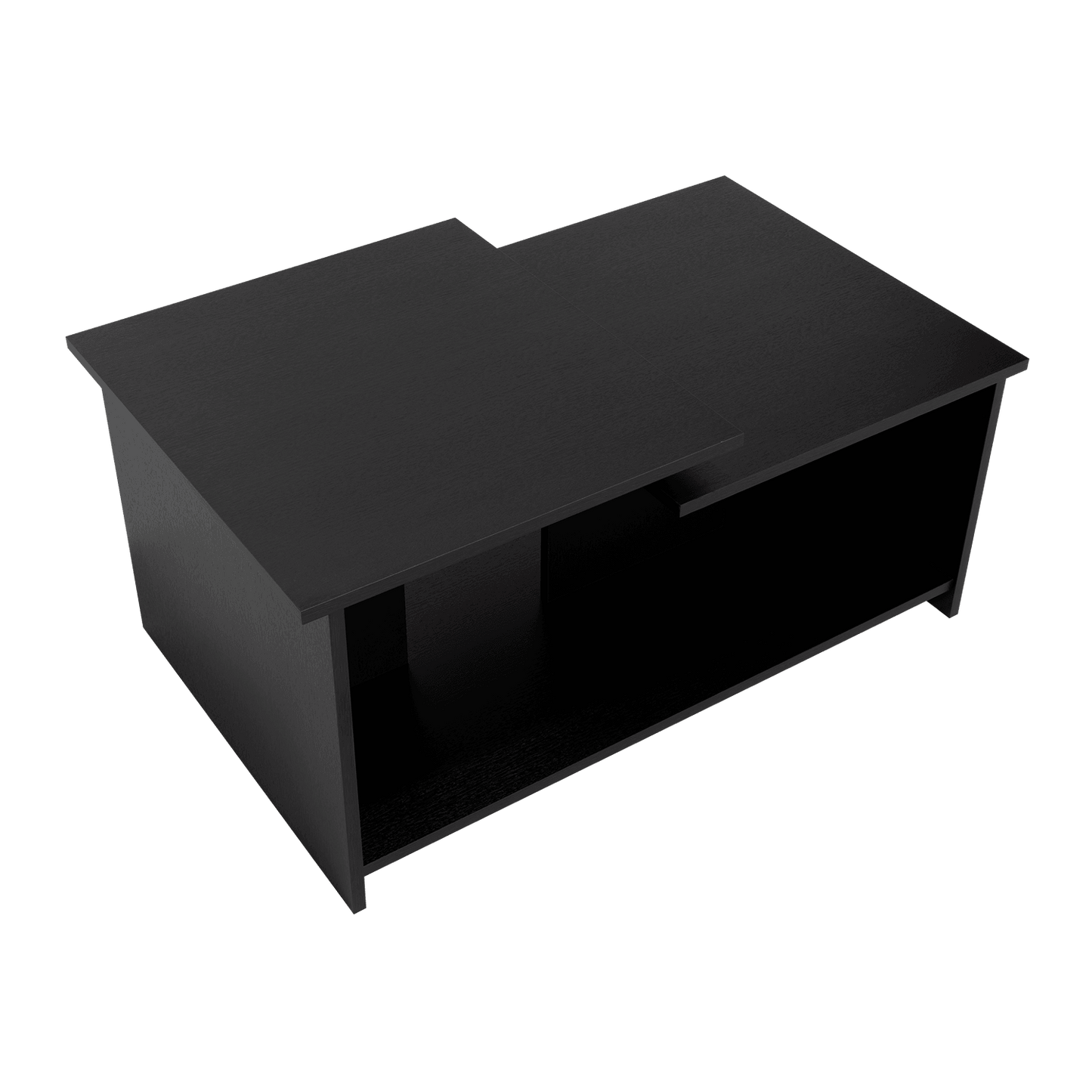 Mesa de Centro Thiny, Wengue, con Variedad de Entrepaños - VIRTUAL MUEBLES