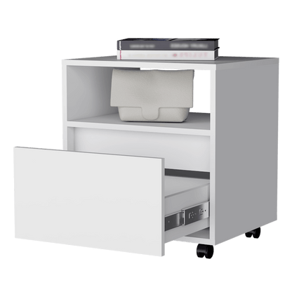 Mesa De Noche Cruella Color Blanco Vainilla para Habitación.