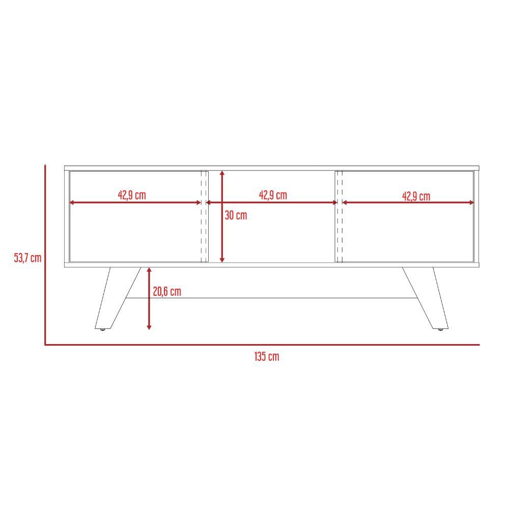 Mesa para Tv Romero Nogal y Blanco para TV de  55"