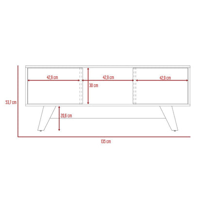 Mesa para Tv Romero Nogal y Blanco para TV de  55"
