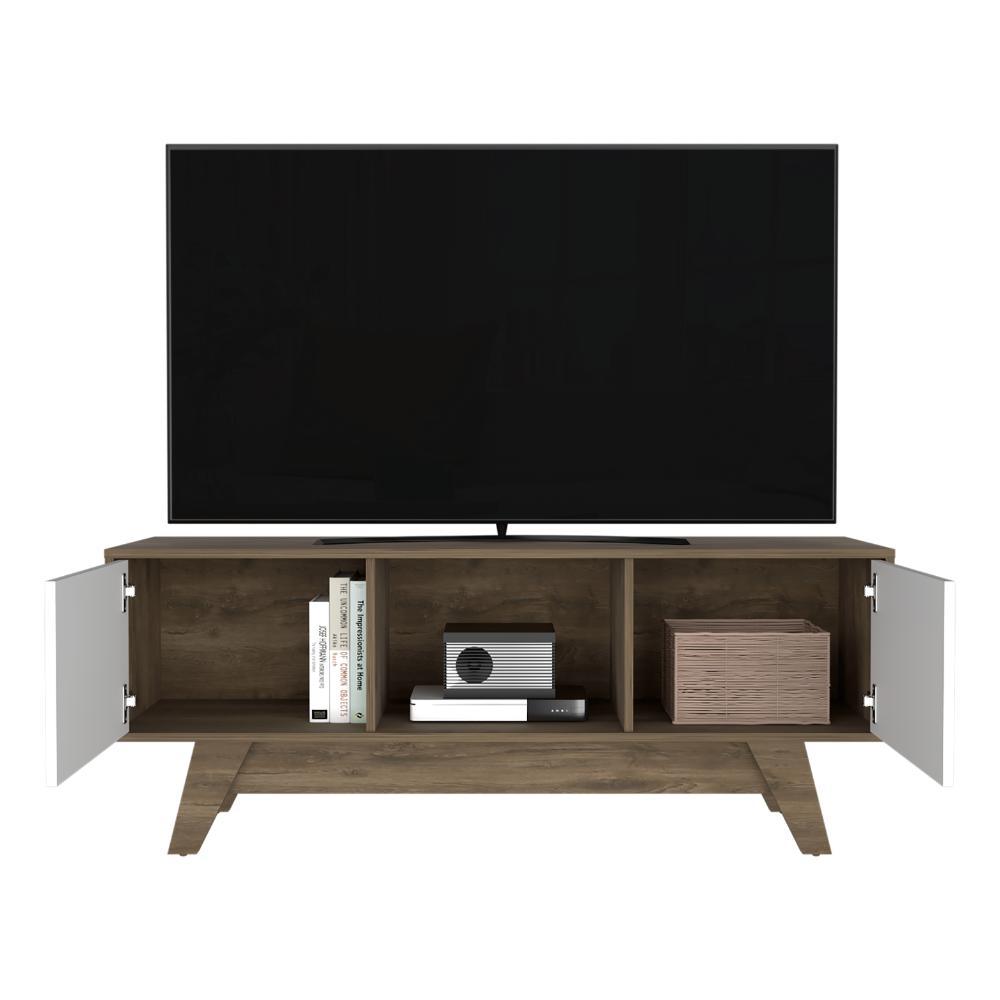 Mesa para Tv Romero Nogal y Blanco para TV de  55"