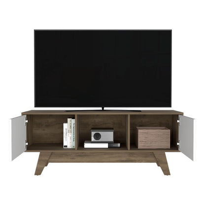 Mesa para Tv Romero Nogal y Blanco para TV de  55"
