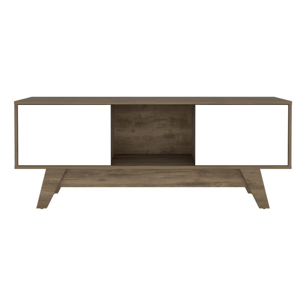Mesa para Tv Romero Nogal y Blanco para TV de  55"
