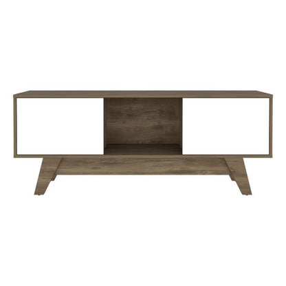 Mesa para Tv Romero Nogal y Blanco para TV de  55"