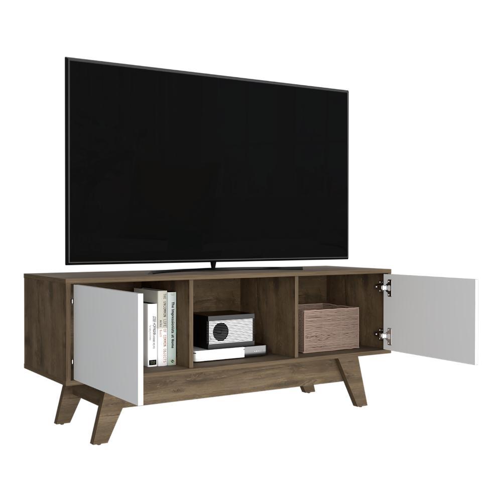 Mesa para Tv Romero Nogal y Blanco para TV de  55"