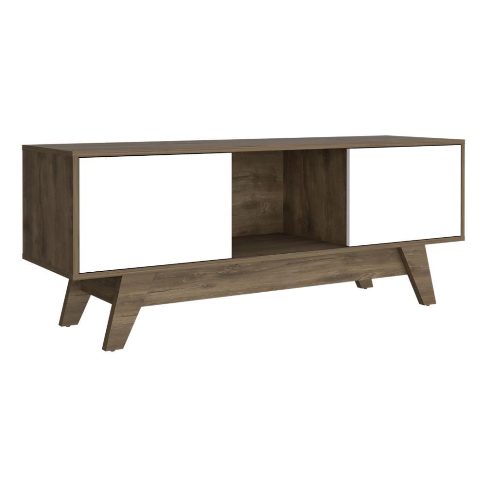 Mesa para Tv Romero Nogal y Blanco para TV de  55"