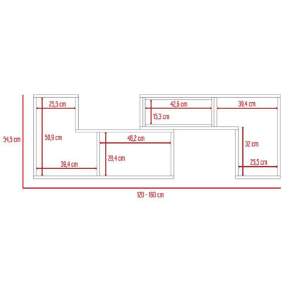 Mesa para TV Ascher color Blanco Duqueza para Sala.