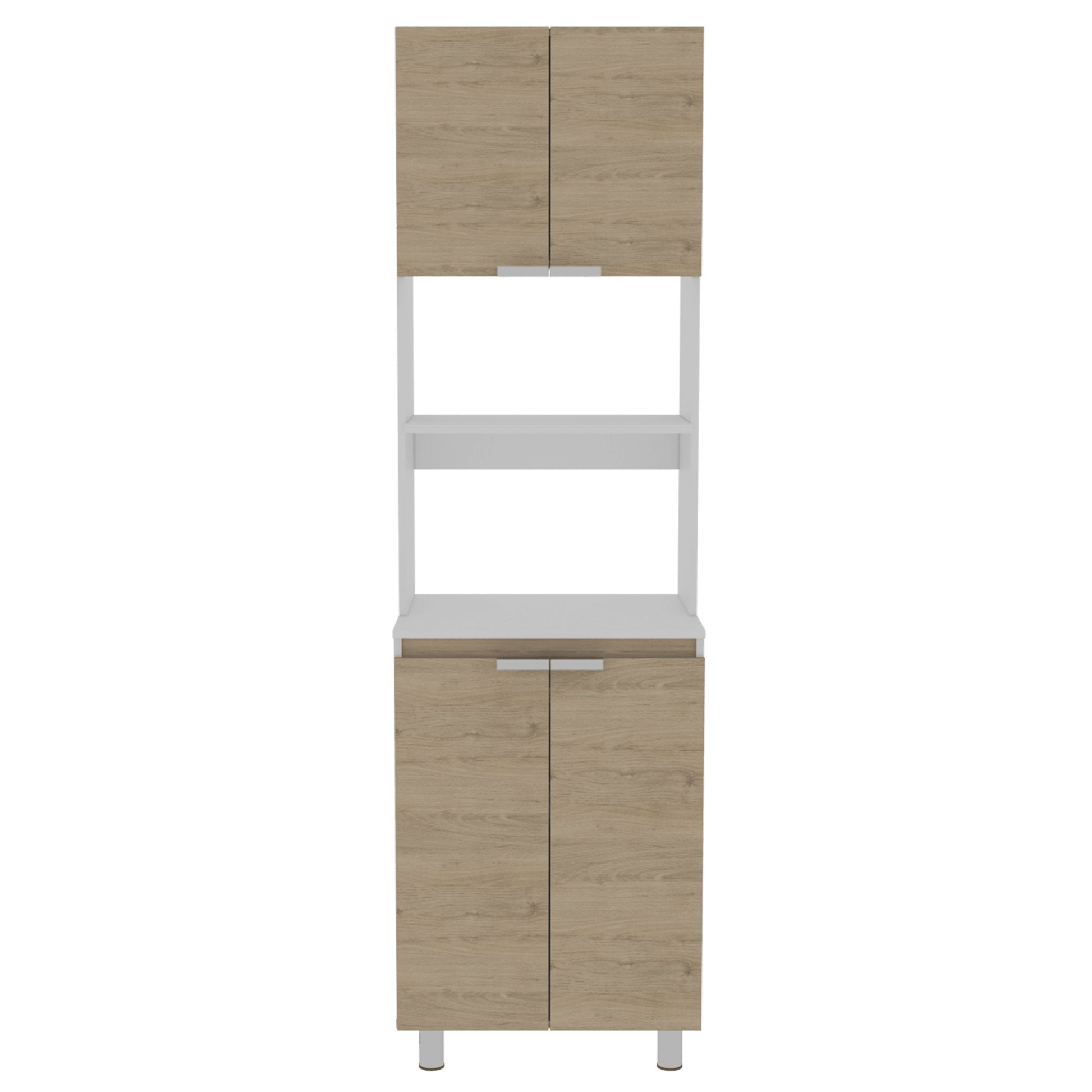 Modulo Microondas Diamante color Beige Y Blanco Para Cocina.