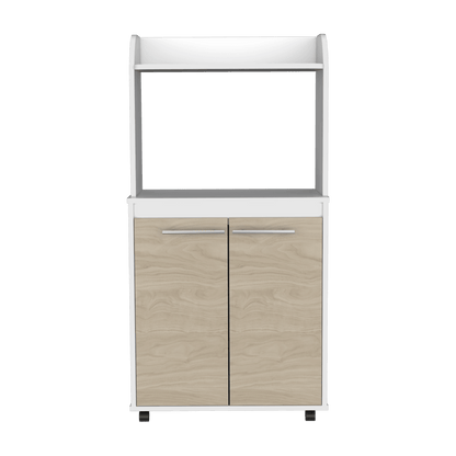 Módulo Microondas Kova color Beige y Blanco Duqueza para Cocina.