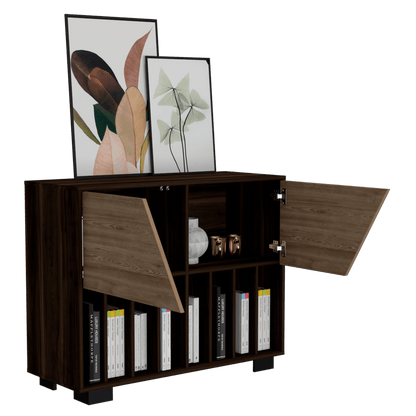 Mueble Auxiliar Lara color Caoba Y Miel Para Cocina.
