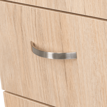 Mueble Auxiliar de Baño Picasso, Beige y Blanco, con Dos Entrepaños y Cuatro Cajones - VIRTUAL MUEBLES
