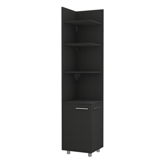 Mueble Esquinero Zendaya color Wengue Para Sala.