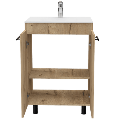 Mueble Lavamanos Anney color Café claro para Baño.