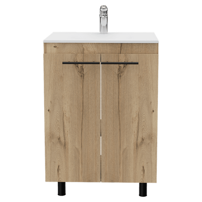 Mueble Lavamanos Anney color Café claro para Baño.