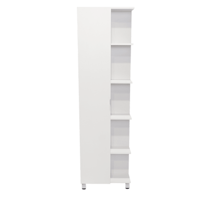 Mueble Esquinero Arán, Blanco Nevado, con Variedad de Entrepaños ZF - VIRTUAL MUEBLES